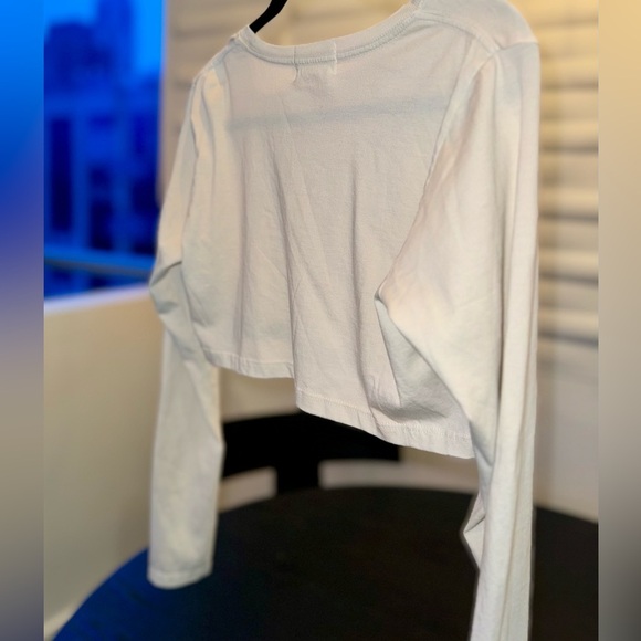 Women’s Talentless Long Sleeve Crop Top | Sz: Small | Bone - Picture 5 of 8
